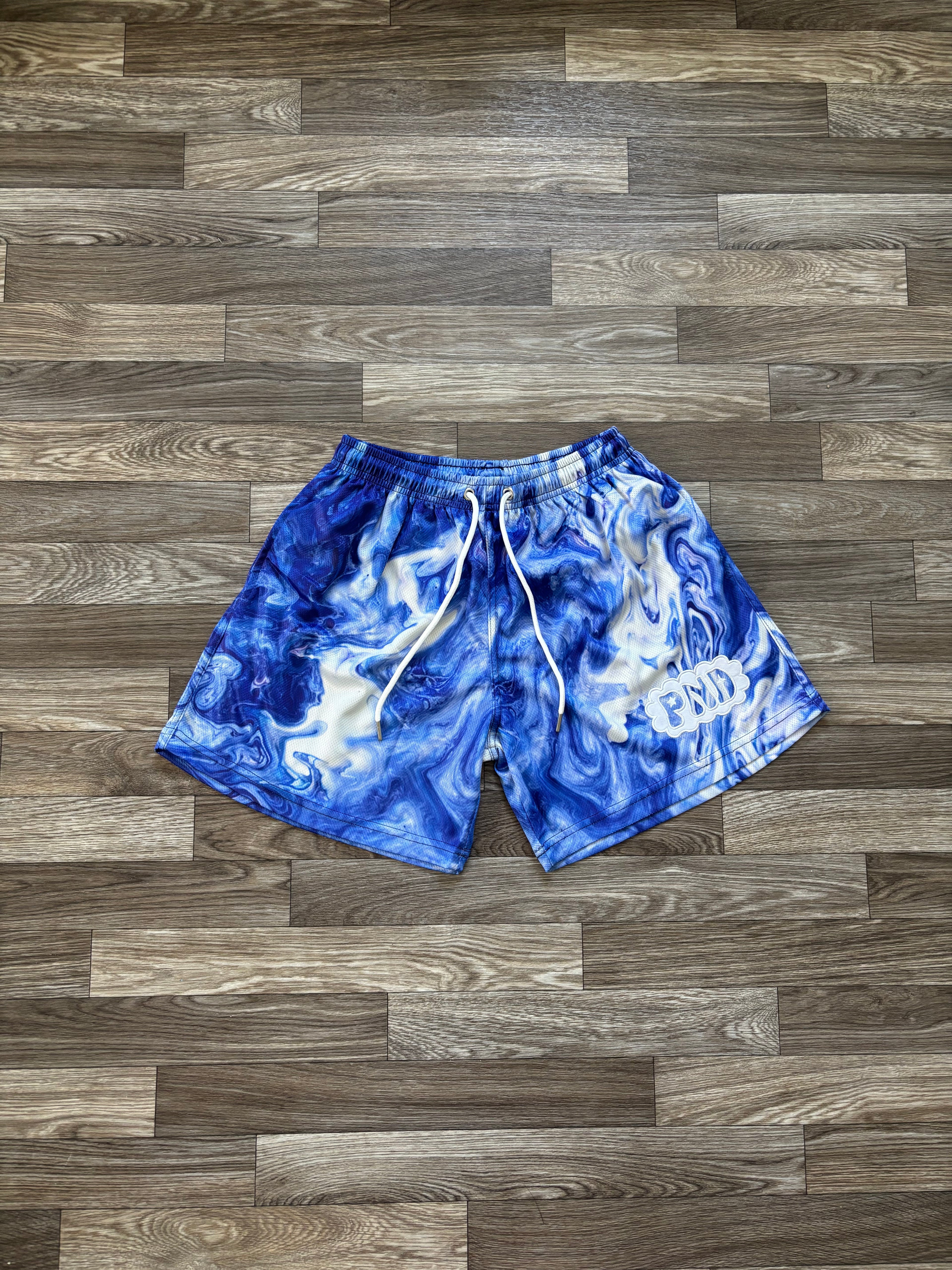 Blue Swirl Shorts
